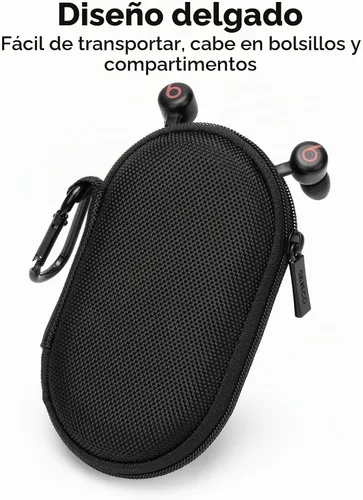 Vista 2 de Ginsco Estuche Mini-Portátil para Auriculares Beats Flex Inalámbricos con Micrófono Integrado, para Auriculares Apple EarPods con Cable/Auriculares