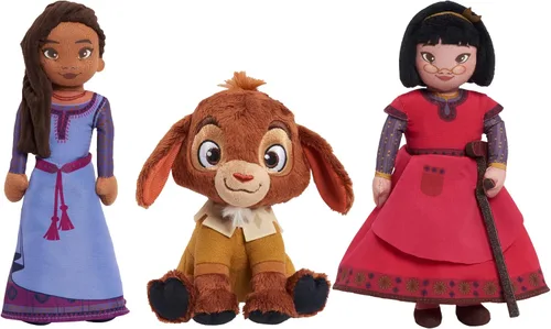Vista 6 de Disney Wish Peluche Parlante Valentino de 5 Pulgadas, Animal de Peluche, Cabra, Felpa Súper Suave, Juguetes para Niños de 2 Años en Adelante por