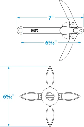 Vista 8 de Seachoice Ancla de Grapnel Plegable – Para Pequeñas Embarcaciones y Dinghies – Múltiples Tamaños