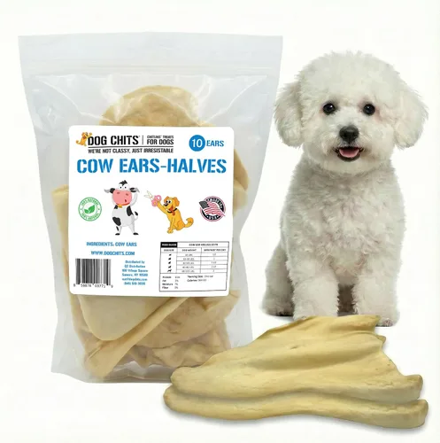 Vista 11 de Dog Chits Orejas de vaca para perros – Golosinas para perros totalmente naturales con orejas de vaca y masticables de entrenamiento – Alto