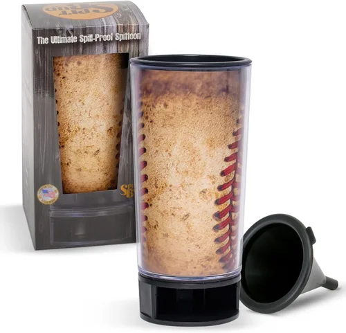Vista 9 de Spit Bud Baseball #2 The Ultimate Spittoon para masticar – Taza portátil de inmersión y tabaco con tapa, pestaña pop, embudo a prueba de derrames