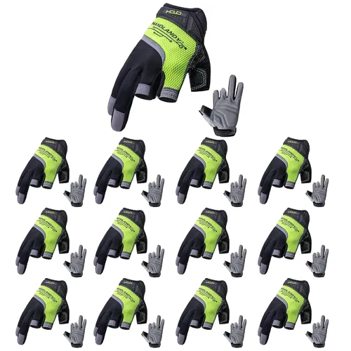 Vista 11 de AIGEVTURE Guantes de trabajo sin dedos para hombres, guantes de trabajo Framer, multiusos, ajuste de rendimiento, transpirables, duraderos