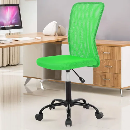 Vista 14 de Silla de oficina de malla con soporte lumbar, silla de escritorio ergonómica, moderna, negra