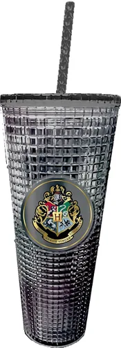 Vista 11 de Spoontiques Vaso de diamante festivo, 20 onzas - Vaso texturizado con pajita, aislamiento de doble pared, sin BPA - Una historia de Navidad