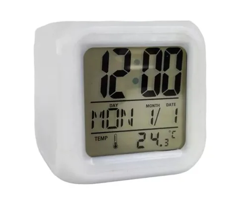 Vista 4 de Reloj Despertador Digital Mesa Indicador Temperatura Fecha