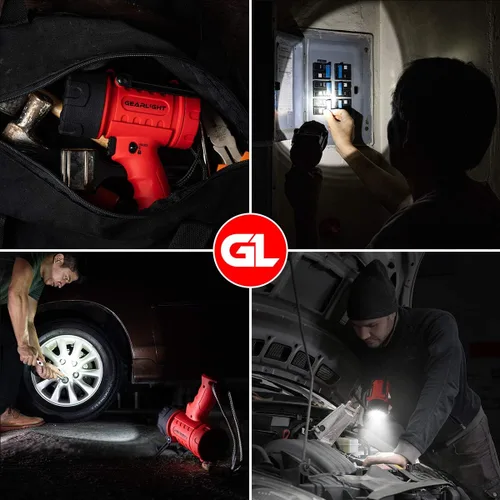 Vista 5 de GearLight - Linterna de proyector LED impermeable Watchman, alta en lúmenes AA para accesorios de campamento al aire libre, equipo de kayak marino