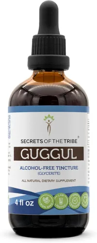 Vista 6 de Secrets of the Tribe Guggul Tintura Extracto líquido sin alcohol, hecho con goma de mascar seca Guggul (Commiphora Mukul) (2 onzas líquidas)