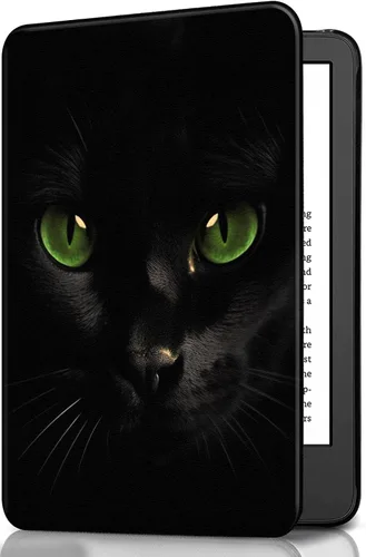 Vista 25 de Funda para Kindle básico de 6 pulgadas (11.ª generación), múltiples ángulos, piel sintética, delgada, con función de encendido y apagado automático