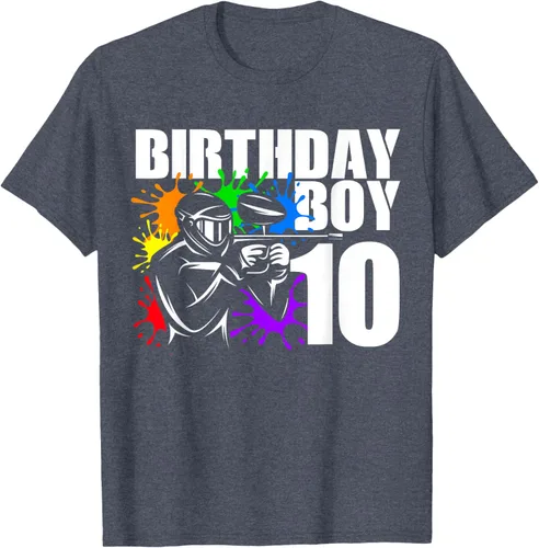 Vista 49 de Camiseta de 10 años de antigüedad, fiesta de cumpleaños para niños, Negro, S