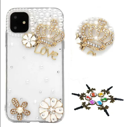 Vista 52 de Sparkle - Funda para teléfono compatible con Samsung Galaxy Z Flip 2 5G - Elegante - Funda 3D hecha a mano con diseño de diamantes de imitación