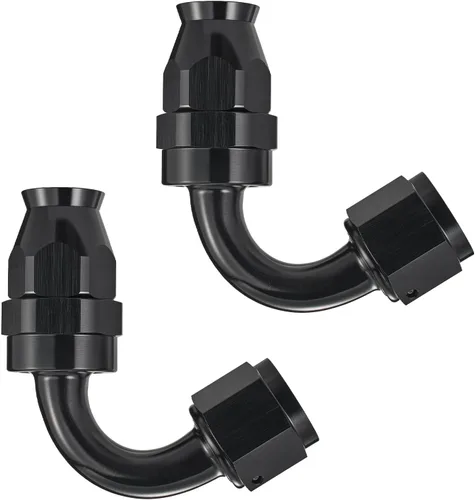 Vista 25 de EVIL ENERGY 3AN PTFE manguera extremo montaje 90 grados negro para manguera de PTFE solamente 2PCS