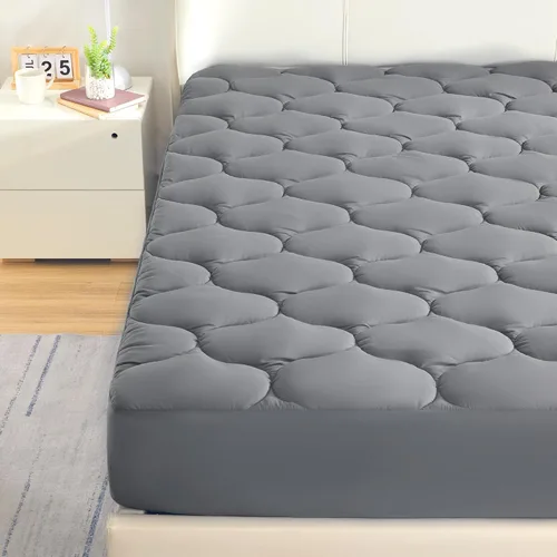 Vista 8 de SLEEP ZONE Funda acolchada para colchón tamaño individual, suave y esponjosa, con bolsillo profundo de 8 a 21 pulgadas, tamaño individual Protector