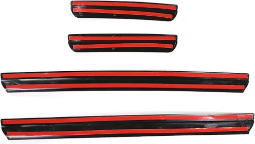 Vista 7 de ABS 4 unids umbral de la puerta trasera Scuff Plate Guards Trim para Land Rover Discovery Sport 2019 2020 (negro)