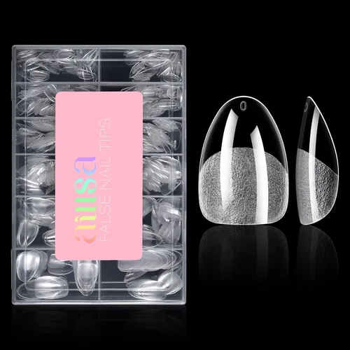Vista 10 de AILLSA Puntas de uñas de gel suaves en forma de almendra media 450pcs