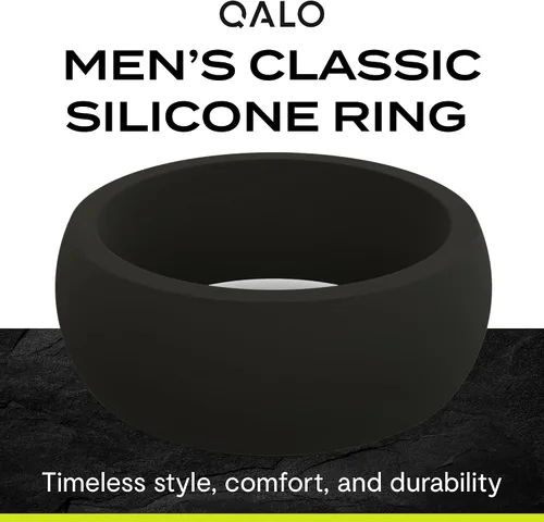 Vista 2 de QALO - Colección de anillos de silicona clásicos para hombre