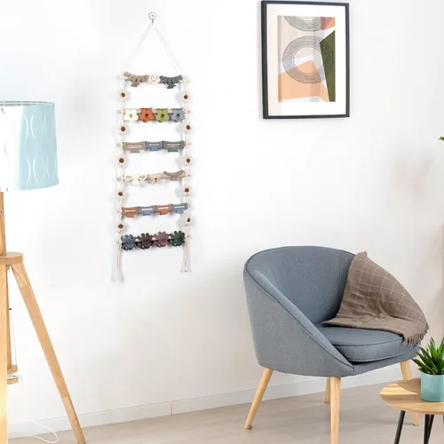 Vista 5 de SNOWSTAR Organizador de Pinzas de Pelo con Flor, Soporte Colgante para Pinzas de Pelo y Almacenamiento para Mujeres y Niñas, Perchero para Pinzas