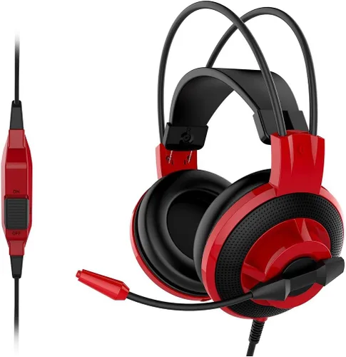 Vista 8 de msi Micrófono desmontable para videojuegos, diseño de diadema ligero y plegable, auriculares para juegos (Immerse GH30 V2)