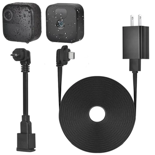 Vista 10 de Cable de alimentación resistente a la intemperie de 30 pies para Blink Outdoor 4 (4.ª generación) y (3ª generación), cable de carga plano