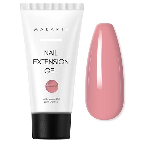 Vista 13 de Makartt Gel de uñas de poligel 50ml, gel constructor para uñas sin hema, rosa y marrón, fortalecedor multifuncional para extensión de uñas, gel duro