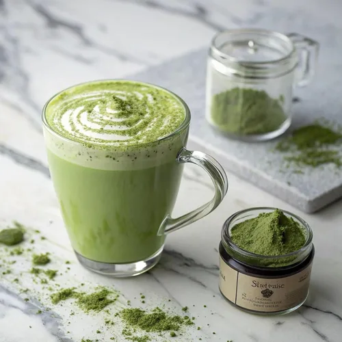 Vista 4 de Sencha Everyday Natural USDA Orgánico Matcha Té Verde en Polvo Rico en Antioxidantes Revitalizante para la Salud Corporal, Libre de Gluten, 100%