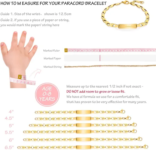 Vista 4 de Tina&Co Pulsera Personalizada con Nombre de Bebé Personalizada Chapada en Oro de 18K para Recién Nacidos a Niños Niña Niño Cumpleaños Regalo de Baby