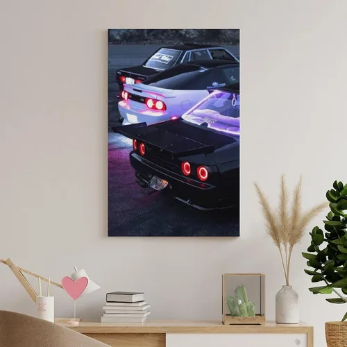 Vista 8 de Pósteres de coches JDM R35 rápidos y deportivos para decoración de pared de dormitorio, decoración estética para dormitorio de hombres, arte