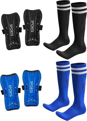 Vista 8 de AIMISICAR Espinilleras y Calcetines de Fútbol para Niños Pequeños, Niños y Jóvenes para Niños y Niñas (Edad 3-5, 6-8, 8-12, 10-14) Combo
