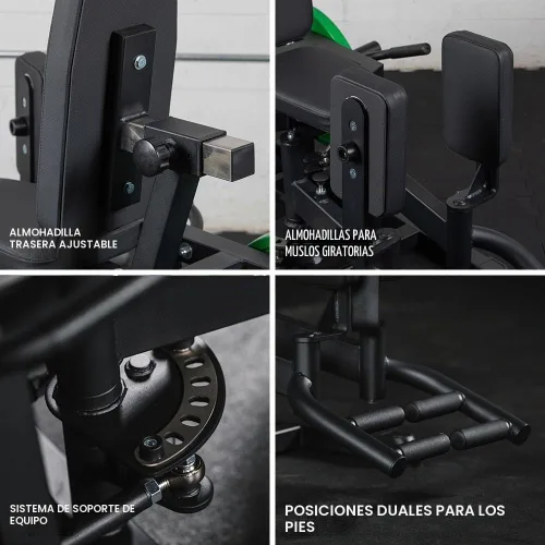 Vista 4 de Titan Fitness Máquina de ejercicios de abductor y aductor de cadera con carga en placa, clasificada 250 libras, máquina estabilizadora combinada