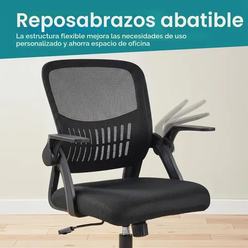 Vista 7 de OLIXIS Silla ergonómica de escritorio de oficina, silla ejecutiva de Negro