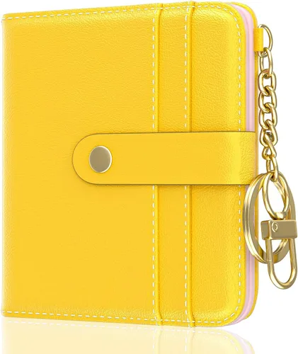 Vista 16 de Aiawoxc billetera para mujer, billeteras pequeñas RFID para mujer, cartera delgada y compacta para tarjetas de crédito, linda cartera de cuero