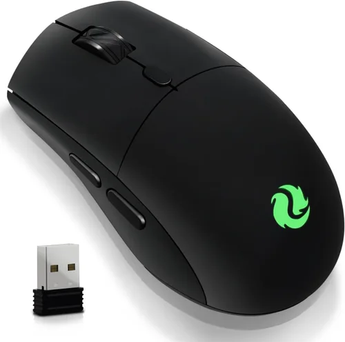 Vista 9 de Ratón inalámbrico Bluetooth (BT5.2+receptor USB 2.4G) Clics silenciosos silenciosos, funciona con modo dual para laptop, iPad, tableta, Apple