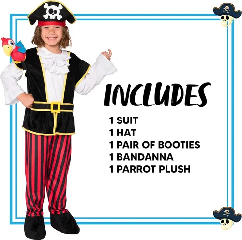 Vista 5 de Spooktacular Creations Disfraz de pirata de bebé para Halloween infantil truco o trato