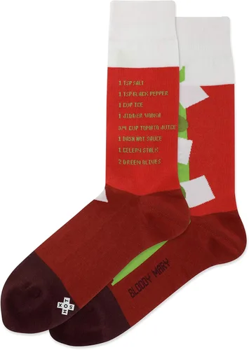 Vista 23 de Hot Sox Men's Fun Cocktail Drinks Crew Socks - 1 Pair Pack - Happy Hour Cool & Funny Novelty Gifts Cerveza (negro)