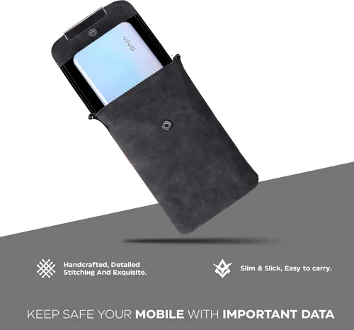 Vista 2 de Bolsos cruzados pequeños de cuero real para teléfono celular para mujer, bolso bandolera con soporte para tarjeta de crédito, bolso de hombro