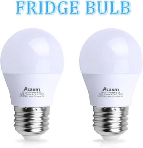 Vista 9 de Bombilla LED para refrigerador de 4 W, equivalente a 40 vatios, impermeable, para congelador y refrigerador, IP54, 120 V, E26, luz diurna blanca