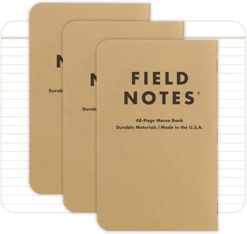 Vista 10 de Field Notes: Paquete Original de Kraft de 3 - Papel Mixto (1 Gráfico/Cuadrícula, 1 Rayado/Lineado, 1 Liso/Blanco) Cuadernos de Notas - Cuadernos