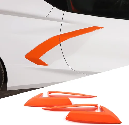 Vista 9 de Sekhyna Marco de ajuste de salida de aire para guardabarros lateral de carrocería de automóvil compatible con Chevrolet Corvette C8 Stingray