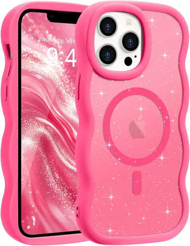 Vista 137 de Pepmune - Funda para iPhone 12 Pro Max con marco ondulado y estructura rígida, color mate claro, cubierta trasera unisex, compatible con Magsafe