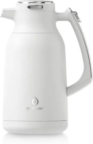 Vista 15 de IDEUS Jarra térmica para café, frasco de acero inoxidable con aislamiento al vacío de doble pared, jarra de agua, servidor de café y dispensador