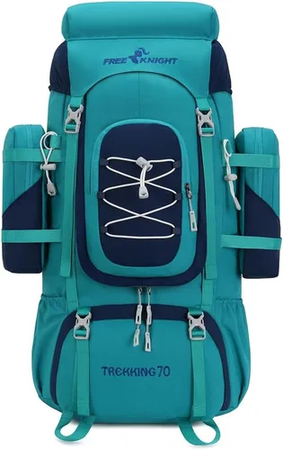 Vista 8 de Bseash 70L (65+5) Mochila impermeable para senderismo camping con cubierta para lluvia, mochila de viaje deportiva al aire libre para escalada