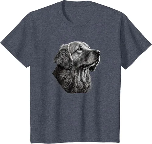 Vista 94 de Camiseta divertida Golden Retriever, Negro