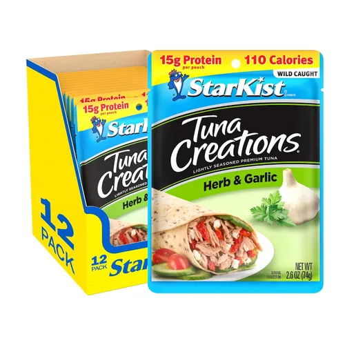 Vista 62 de StarKist Tuna Creations Ginger Sesame - Sabor de jengibre y sésamo para atún 14g Protein Per Serving, Wild Caught, Shelf Stable Seafood, Gluten