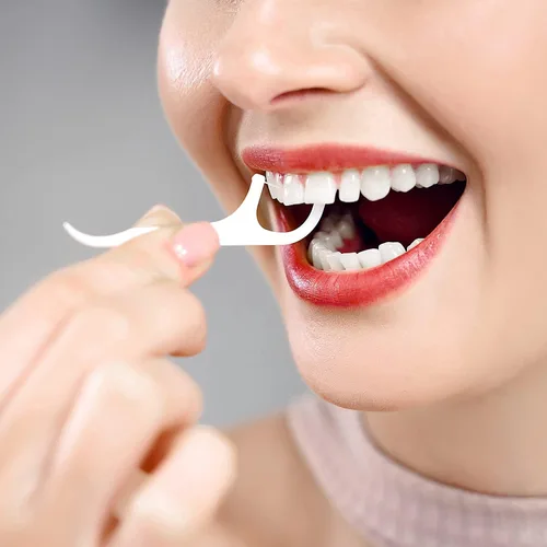 Vista 3 de Palillos de hilo dental de viaje, palillo de dientes Holy rose de alta dureza para adultos, 300 unidades de hilo dental profesional para higiene