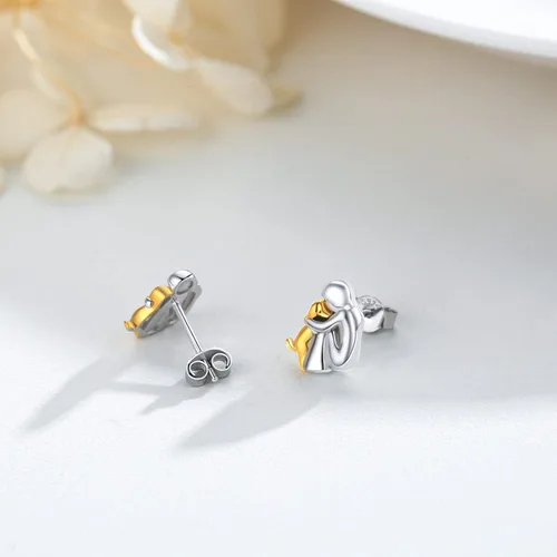 Vista 7 de Hypoallergenic Dog Earrings 925 Sterling Silver Cute Animal Dog Stud Earrings Dog Jewelry Gifts for Women Girls Pet Lover