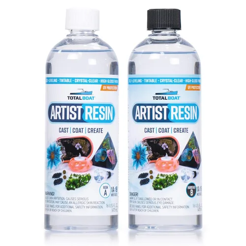 Vista 7 de TotalBoat Artist Resina Epoxi - Kit de Galón de 128 Oz. con Proporción de Mezcla 1:1 y Resistencia UV - Fórmula de Fundición Cristalina Transparente