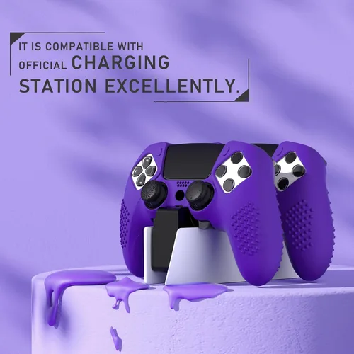 Vista 86 de PlayVital 3D Studded Edition Anti-Slip Silicone Cover Case for ps5 Edge Controller, Soft Rubber Protector Skin for ps5 Edge Wireless Controller with