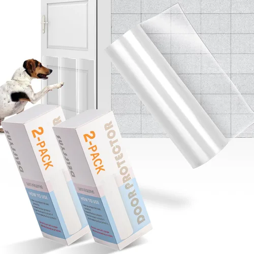 Vista 8 de Protector de arañazos de puerta contra arañazos de perros, 200 x 8.3 pulgadas, protector de arañazos para puerta de perro, cinta disuasoria ultra