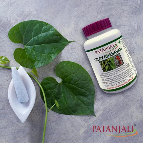 Vista 3 de patanjali Giloy Ghanvati 60 Comprimidos