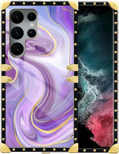 Vista 100 de Funda compatible con Samsung Galaxy S10 4G, TPU suave de lujo y parte trasera de policarbonato duro para niñas y mujeres, funda protectora a prueba