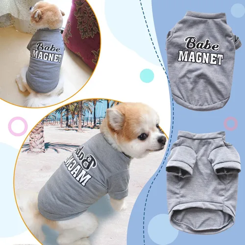Vista 5 de PETCARE Paquete de 3 ropa para perros pequeños, Yorkie, Chihuahua, Shih Tzu, ropa linda para cachorros, camisas suaves y transpirables para perros